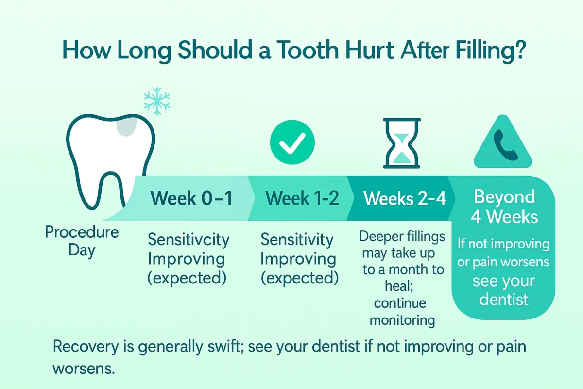 Why does my tooth filling hurt after months