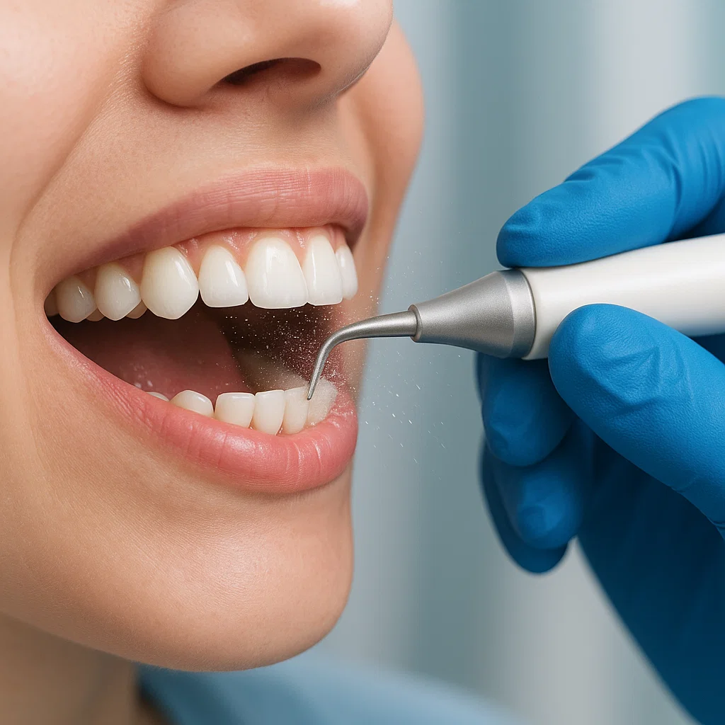 Professional teeth cleaning service at Dr Cem Baysal's Istanbul clinic